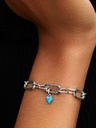Charm Pandora Mini Colgante Corazón Color Turquesa
