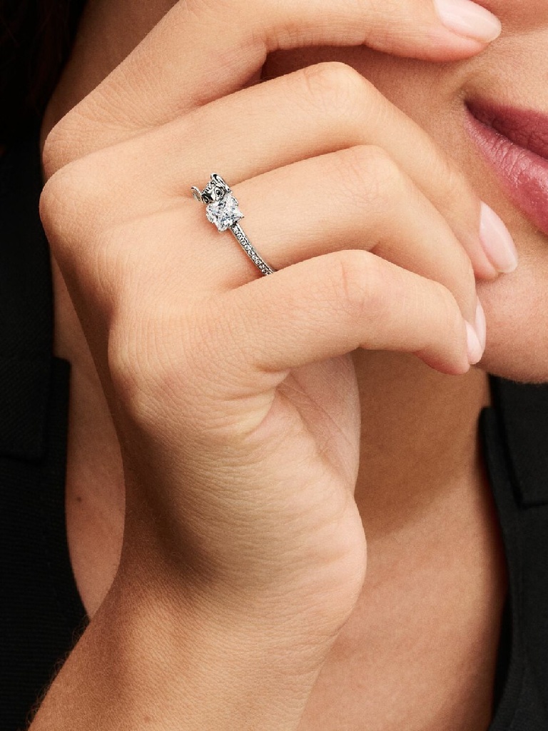 Anillo Pandora Gema y Stitch de Disney Plata de primera ley