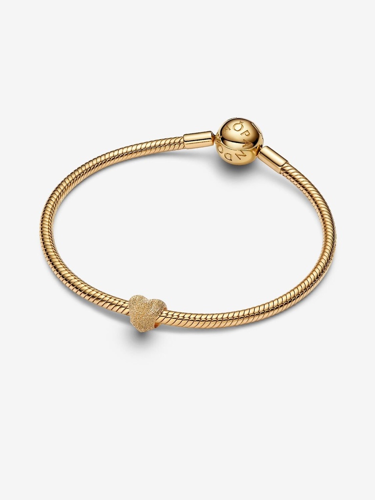 Charm Pandora Corazón Texturizado Dorado 