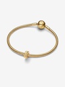 Charm Pandora Clip con Ranuras Brillantes en Dorado y Circonitas 764078C01