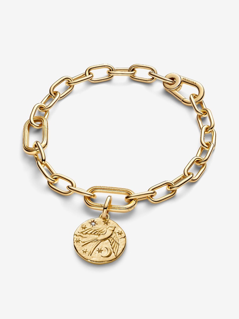 Charm Pandora Talismán Ave y Astro en Metal Dorado 764082C01