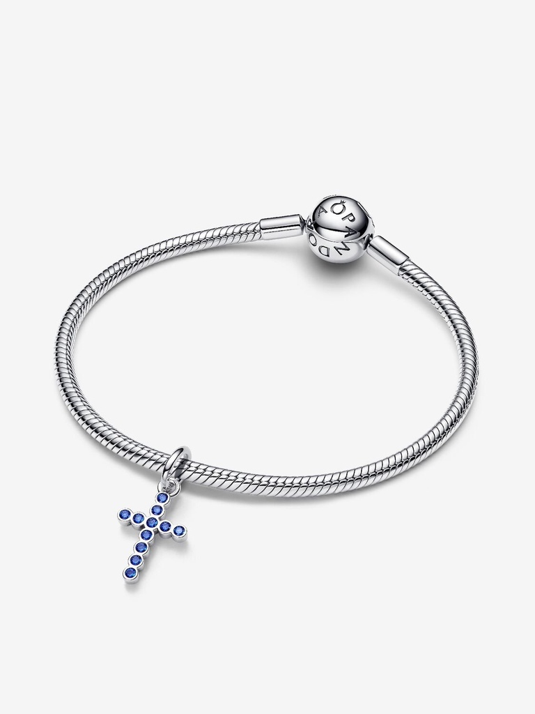 Charm Pandora Cruz Azul Brillante en Plata 794063C01