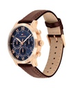 Reloj Tommy Hilfiger Hombre Caja Acero Rosado Correa Marrón 1710727