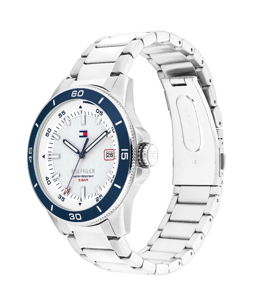 Reloj Tommy Hilfiger Hombre Remy Plateado y Azul Analógico 1792227