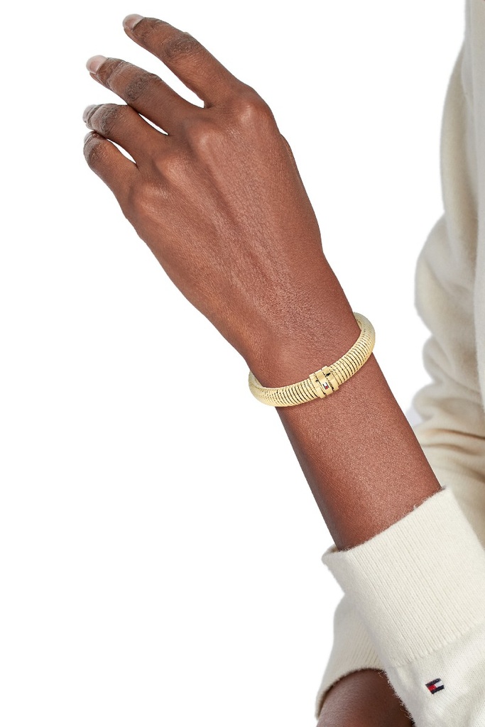 Pulsera Tommy Hilfiger Elastica Acero Inox. Dorado Mujer 2780995