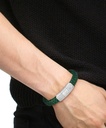 Pulsera Lacoste Rokel Piel Trenzada Verde y Acero Inoxidable Hombre 2040284