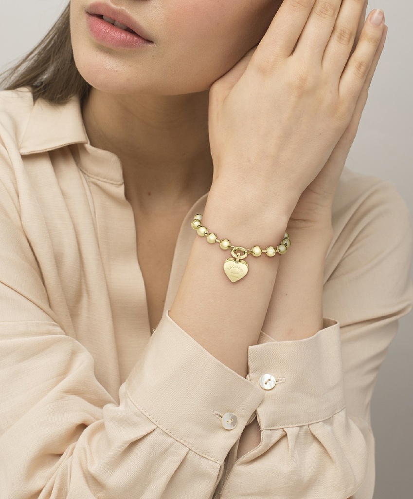 Pulsera Lacoste Love My Croc Dorada Mujer 2040506
