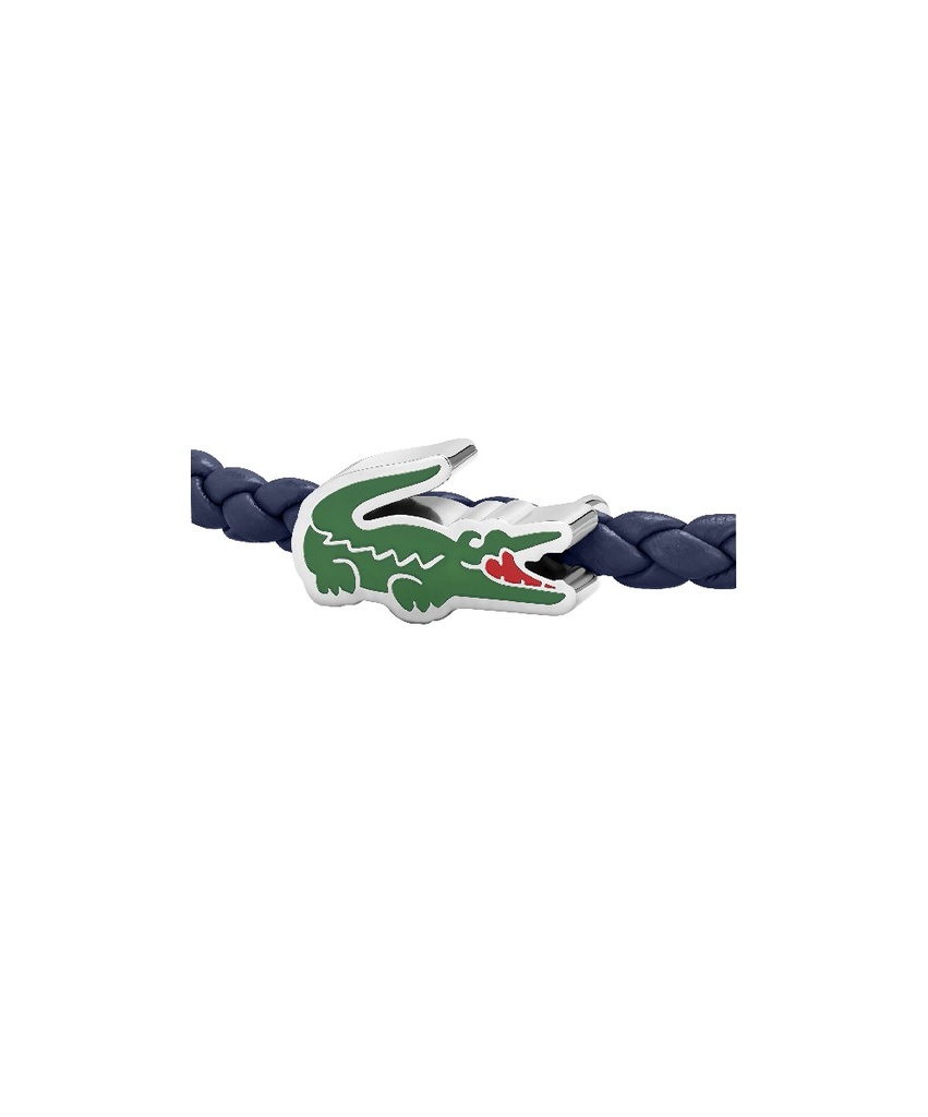 Pulsera Lacoste Cutie Croc Piel Azul Kids 2040529