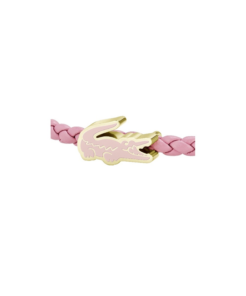 Pulsera Lacoste Cutie Croc Piel Rosa Kids 2040531