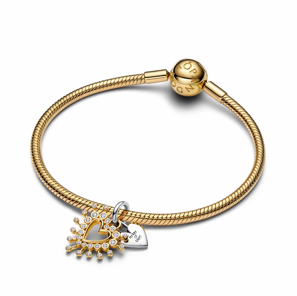 Charm Pandora Colgante Doble Corazón Radiante 764141C01