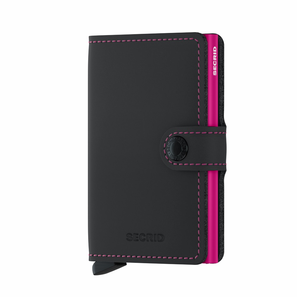 Cartera Secrid Miniwallet Matte MM-Black & Fuchsia