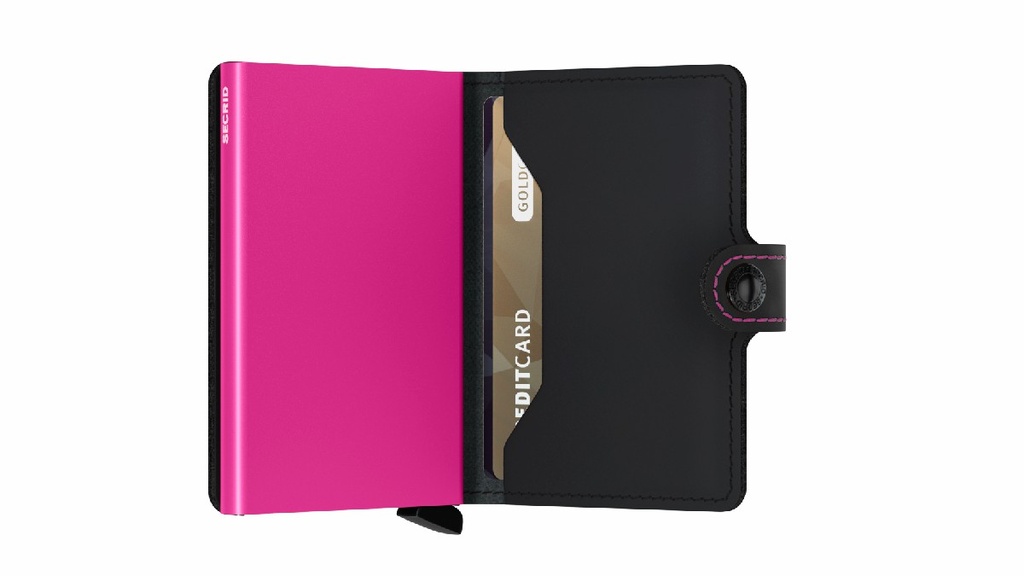 Cartera Secrid Miniwallet Matte MM-Black & Fuchsia