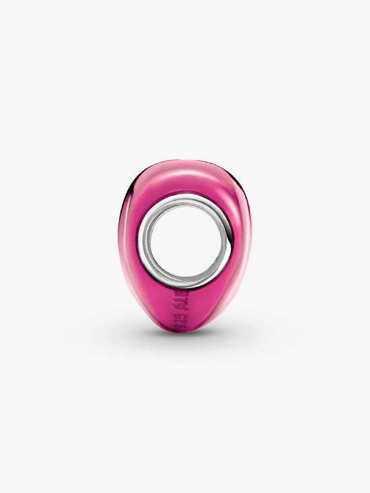 Charm Corazón Metálico Rosa 793337C03