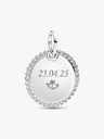 Colgante Etiqueta Redonda Grabable 394007C01