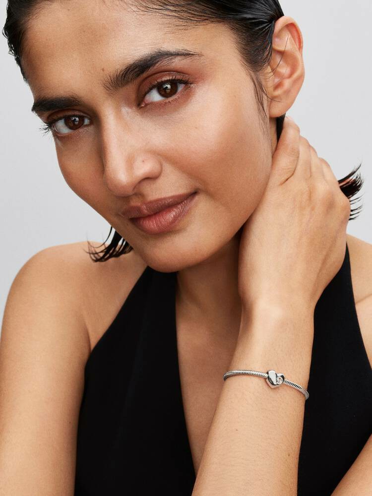  Charm Pandora Grabable Corazón Gema Transparente 794161C04