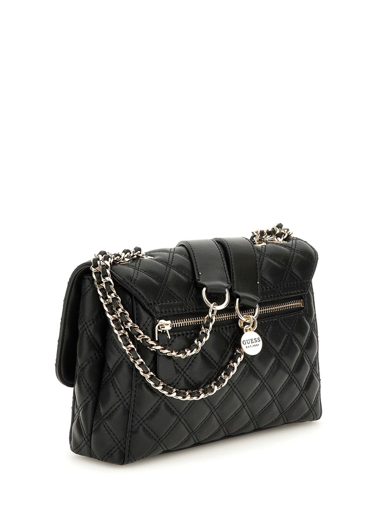 Bolso Guess Giully II Acolchado Comp Convertible Negro HWQG9673200-BLA