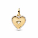  Charm Pandora Medallón Corazón Radiante Blanco 764409C01