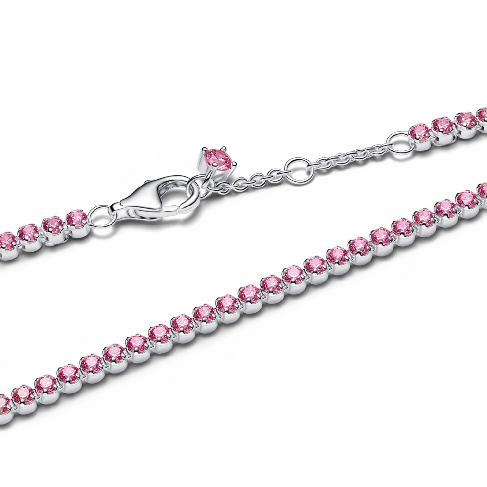 Pulsera Pandora Tenis Fina Rosa 593927C02