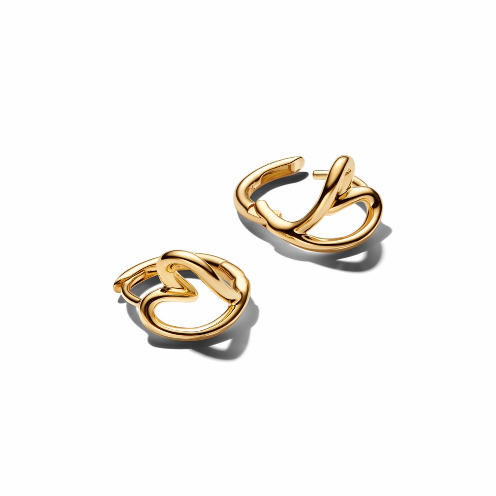 Pendientes Pandora Aro Corazón Pequeño Forma Orgánica Dorados 264359C00