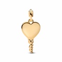 Colgante Pandora Etiqueta Grabable Llave Corazón Dorado 364353C01