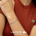 Pulsera Lacoste Doble Crocodile y Tenis Acero Inox Mujer 2040580