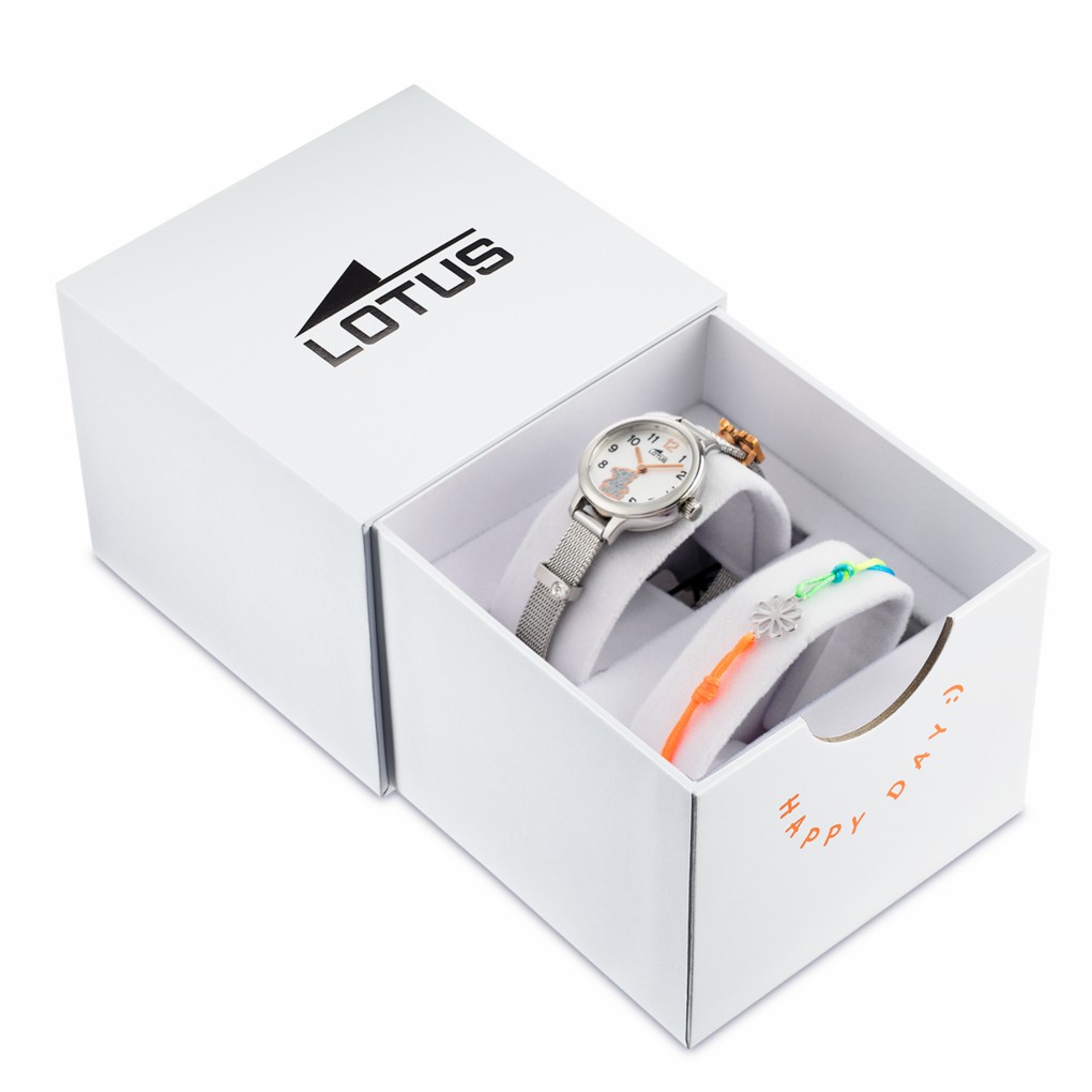 Reloj Lotus Junior Acero y Esfera Platada con Oso18659/4