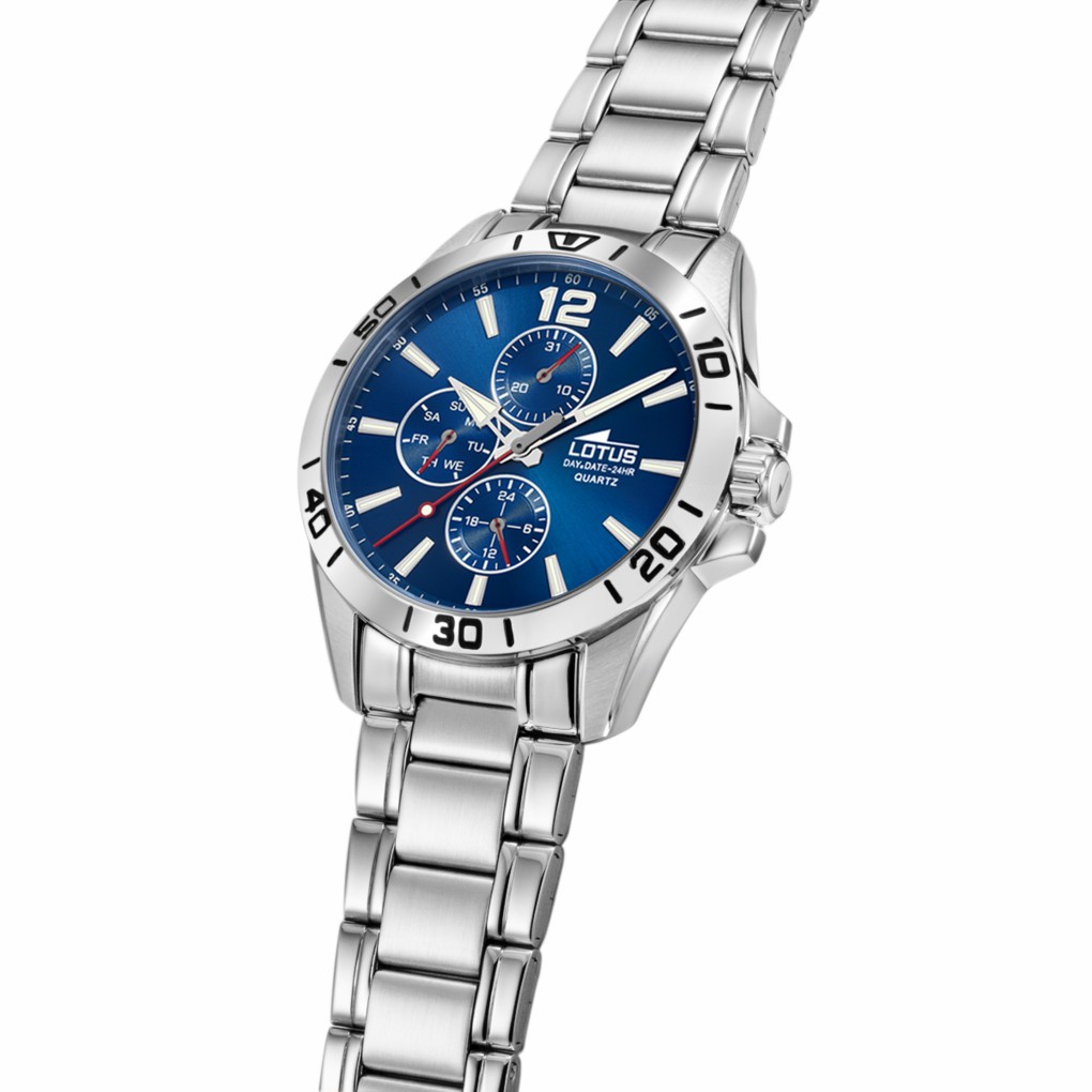 Reloj Lotus Mulfunción Hombre Acero y Esfera Azul 18812/1