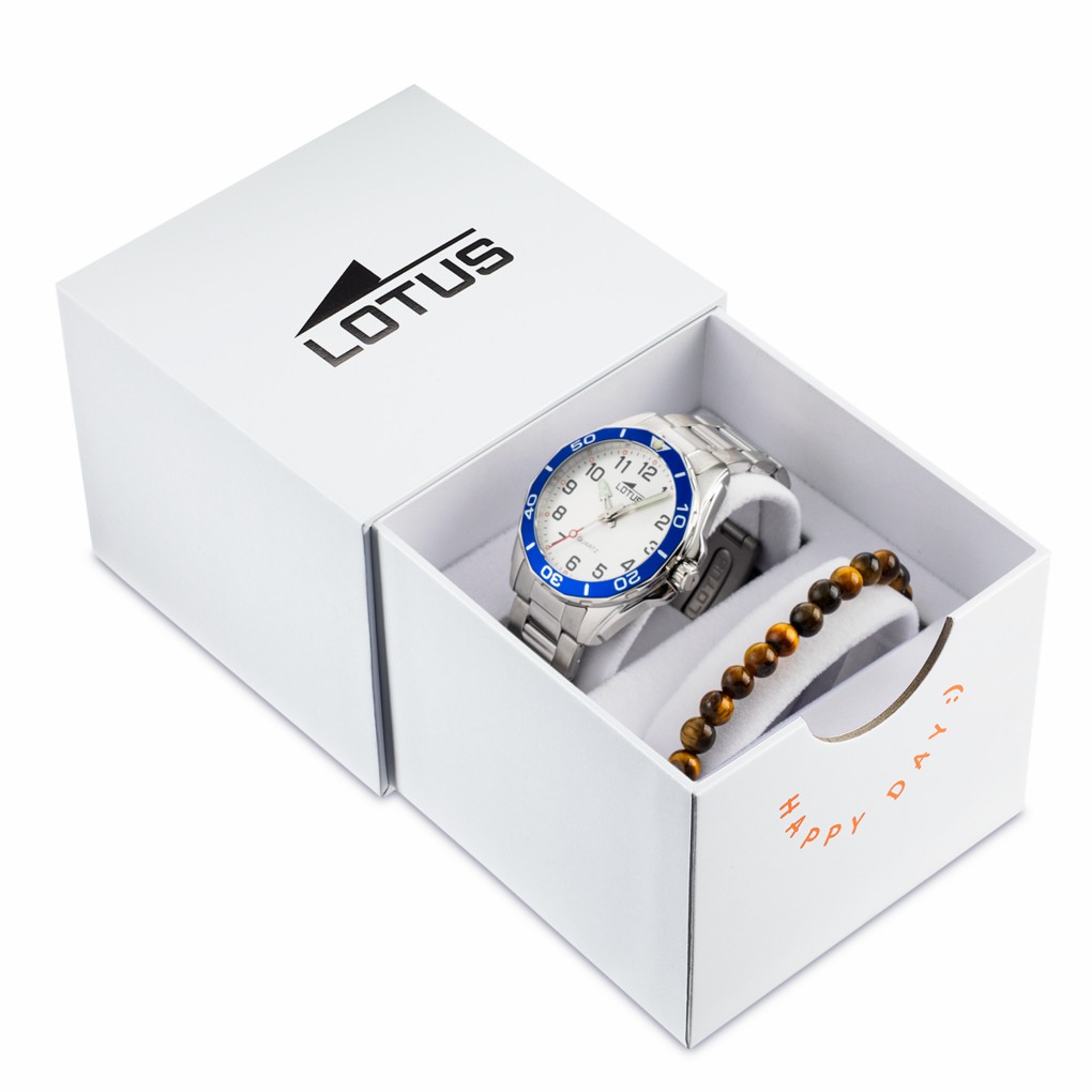 Reloj Lotus Junior Niño Acero y Esfera Blanca 18860/3