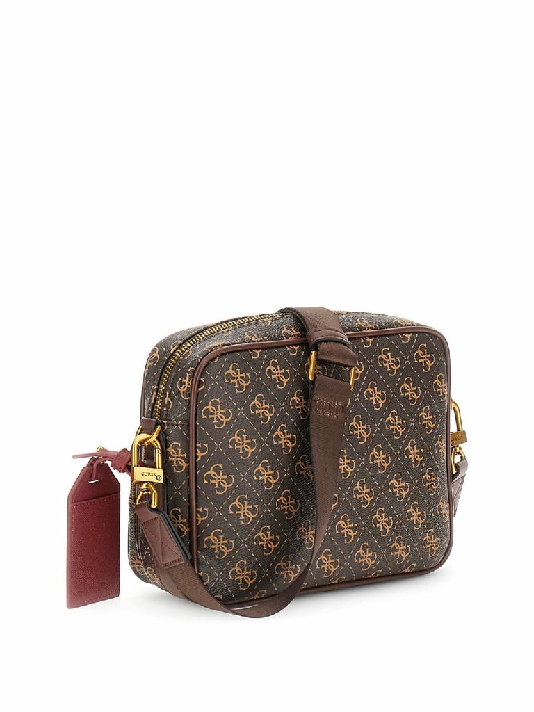 Bolso Guess Mini Bandolera Milano Logotipo 4G Marrón HMMILOP5422-BNH