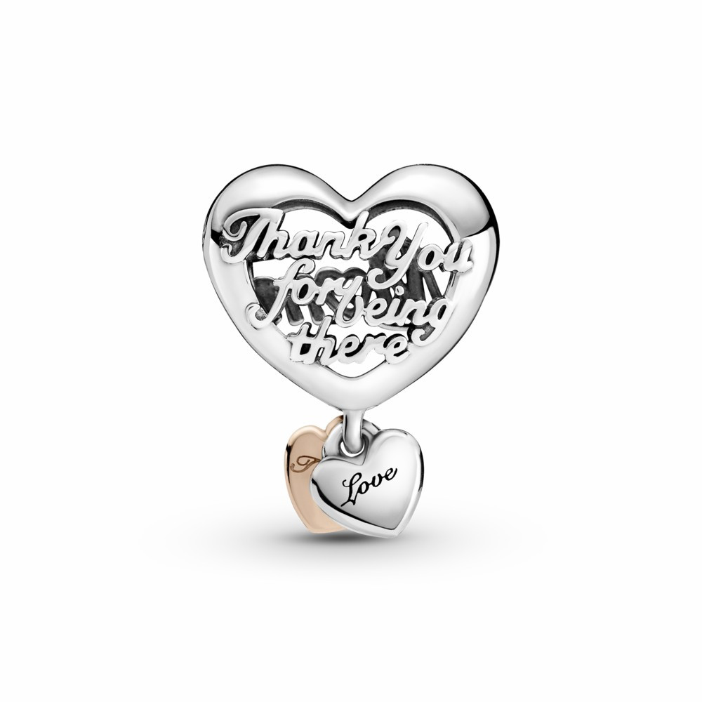 Charm Pandora Rose Corazón Gracias Mamá