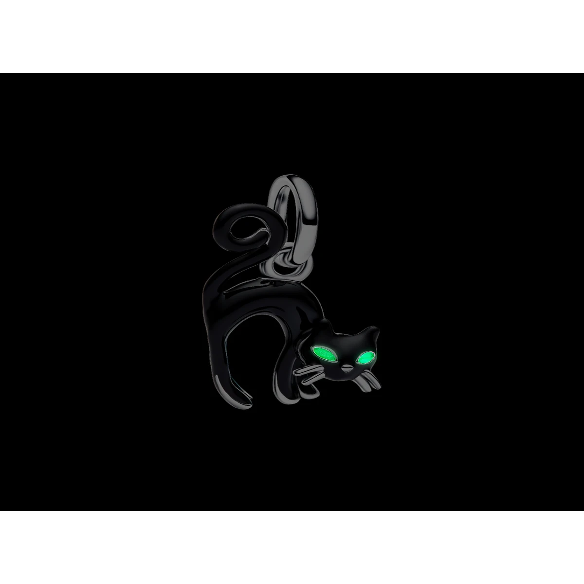 Charm Colgante en plata de ley Gato Negro (Adicional 3)