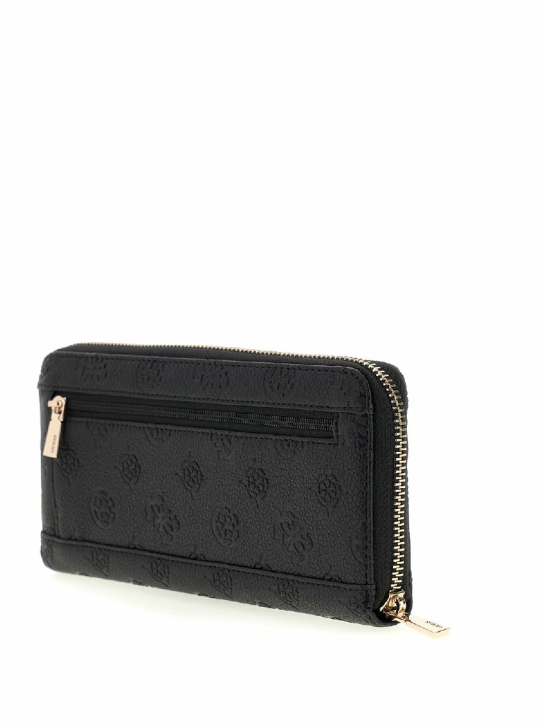 Cartera Guess Blake SLG Large Zip Around Logo Negra SWPD2222146-BLO