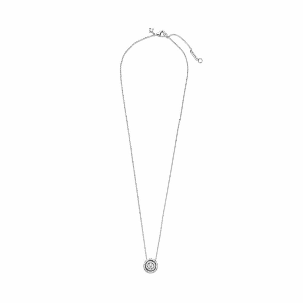 Collar Pandora Doble Halo Brillante