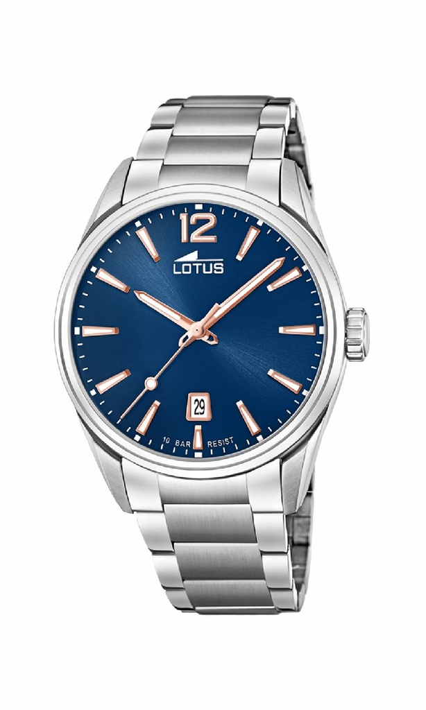 Reloj Lotus Chrono Hombre Acero Esfera Azul 18692/2