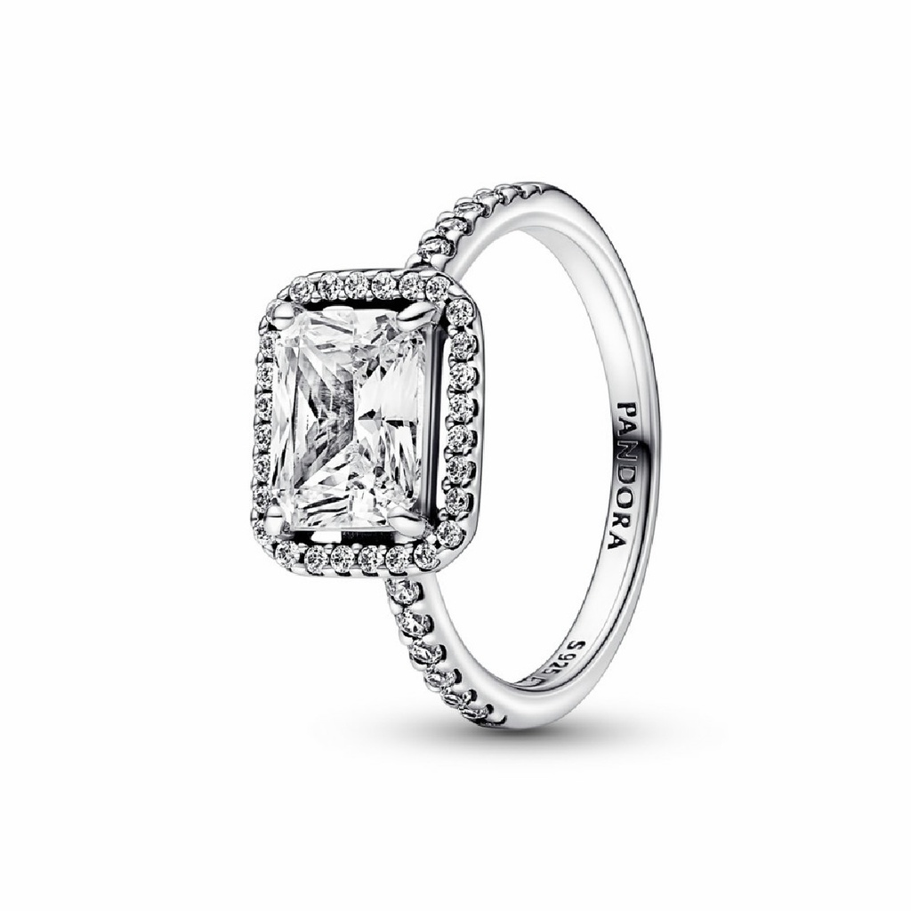 Anillo Pandora Halo Rectangular Brillante 192391C01