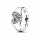 Anillo Pandora Sello Corazón Radiante en Pavé 192491C01