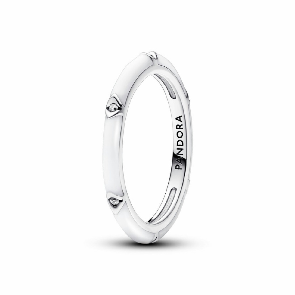 Anillo Pandora ME Gemas y Esmalte Blanco