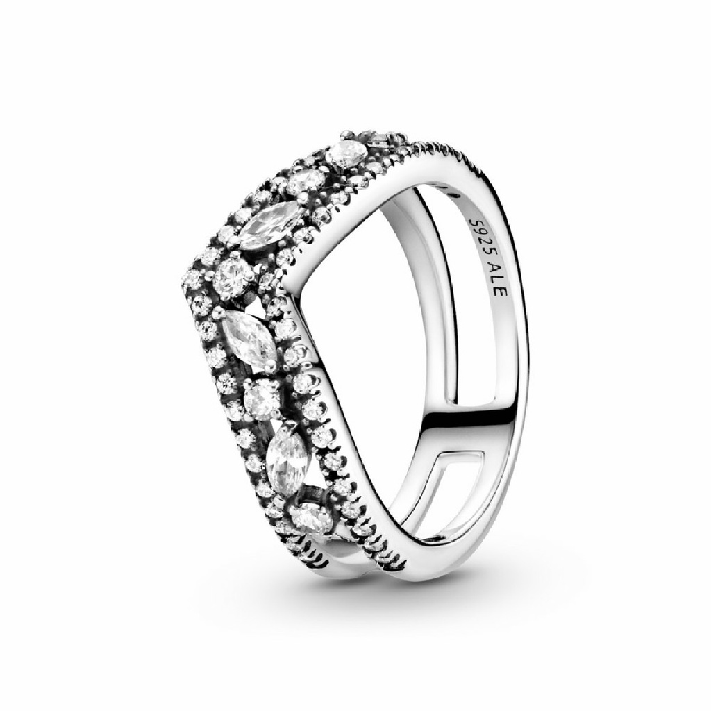 Anillo Pandora Plata Doble Deseo Brillante 199095C01