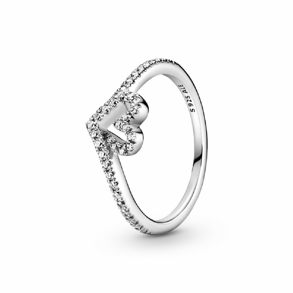 Anillo Pandora Plata Corazón Espumoso Brillante 199302C01