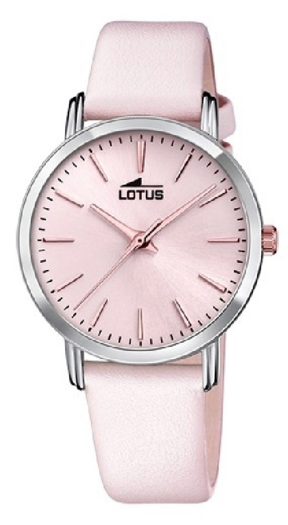 Reloj Lotus Mujer Trendy Analógico Acero 
 Piel y Esfera Rosa 18738/2