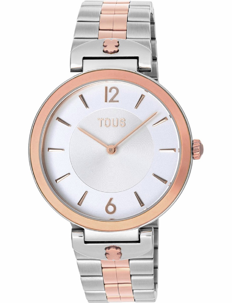 Reloj Tous Mujer S-Band Analógico Acero Bicolor Plateado IP Rosado 200351071