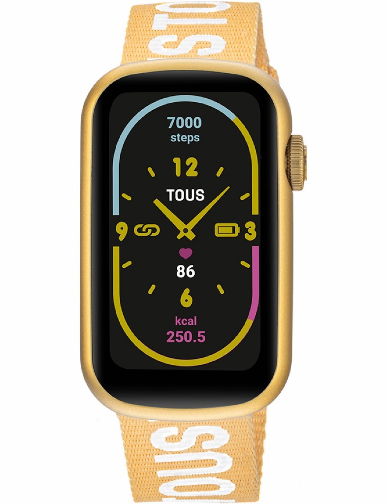 Reloj Tous Smartwatch Mujer T-Band Correa Intercambiable Nylon/Silicona blanco/amarillo 200351091