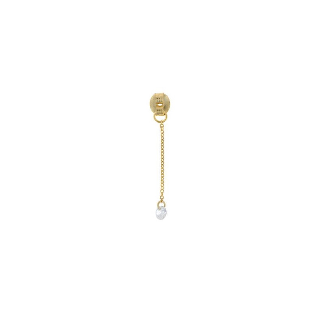 Charm Salvatore Plata Chapado Dorado Cadena Circonita Blanca 213CH062