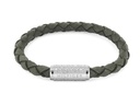 Pulsera Tommy Hilfiger Hombre Piel Trenzada Verde Cierre Acero Inoxidable 2790481