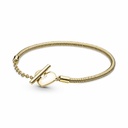 Pulsera Pandora Shine Moments Cadena de Serpiente con Cierre en T y Corazón 569285C00