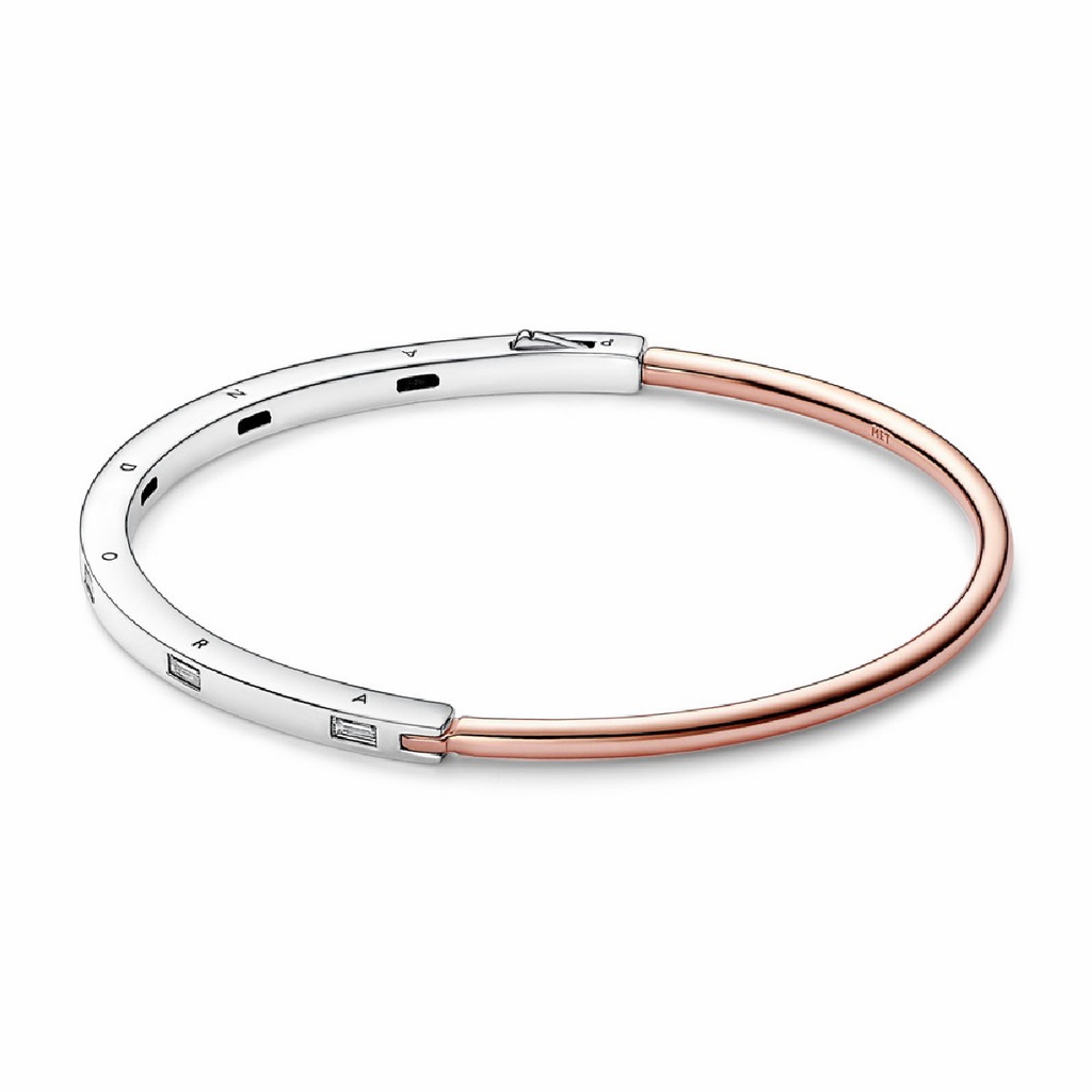 Pulsera Pandora Signature Dos Tonos y Gemas 582740C01