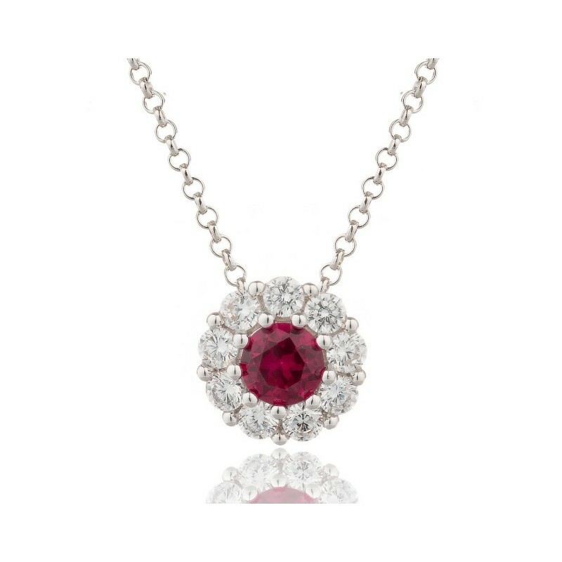Colgante Camaleoni Chambord Plata Rodio Roseta Rubi WCC077/RB/R