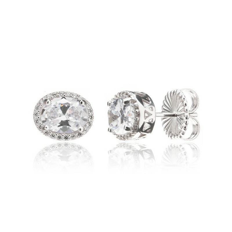Pendientes Camaleoni Windsor Oval 22 Cerco y Base Calada WP007.8X6/CP