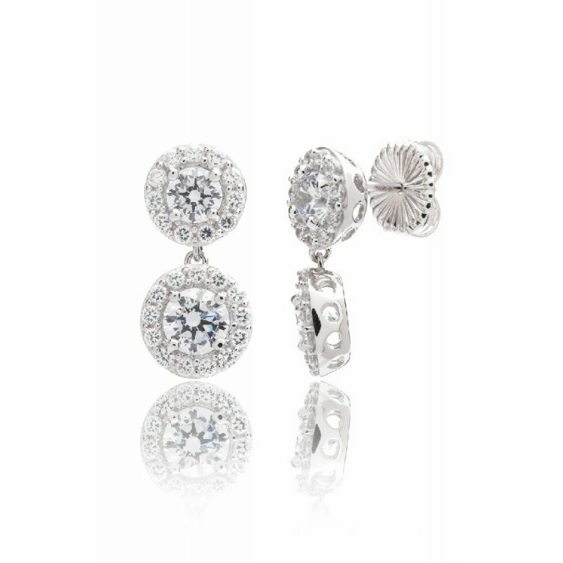 Pendientes Camaleoni Peterchof Plata Rodio 2 Centrales BordeaWP024/MP