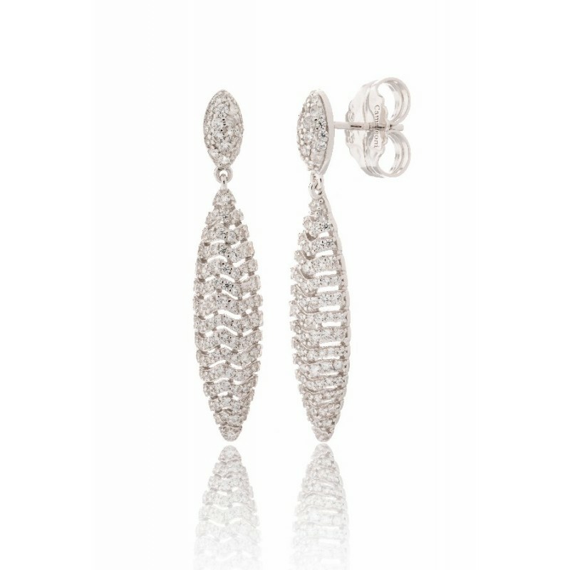 Pendientes Camaleoni Seijun Plata Rodio Cuajo Medio WP066/MP